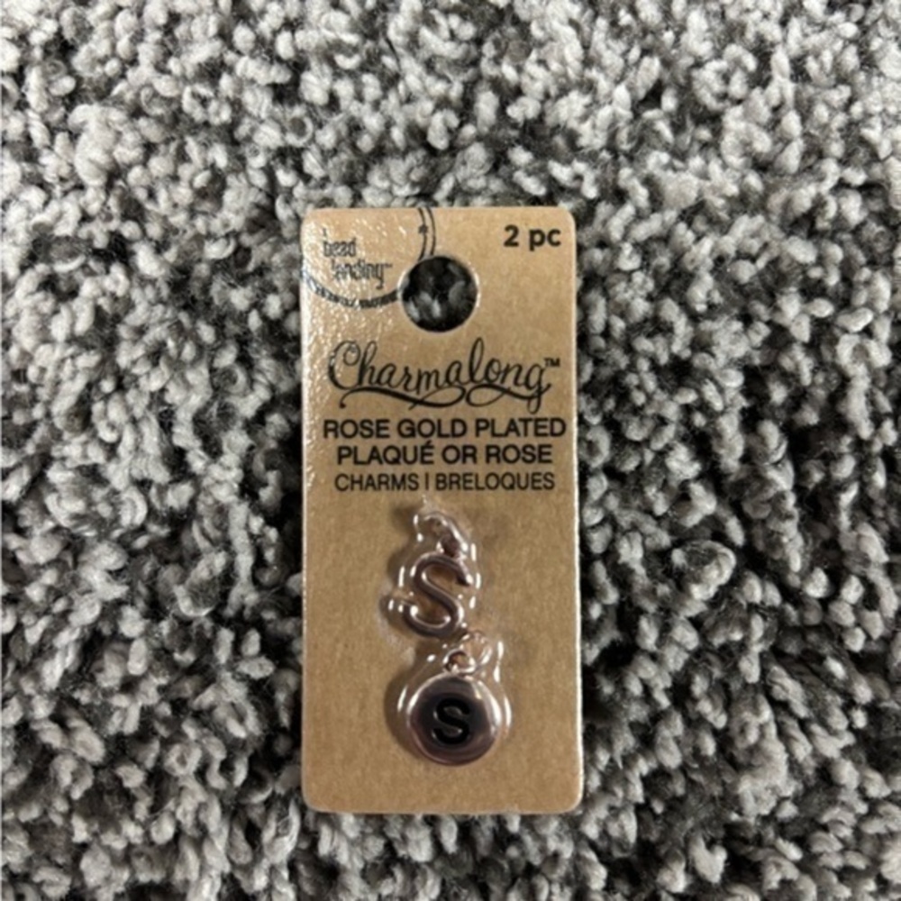NEW rose gold plated plaque or rose charms